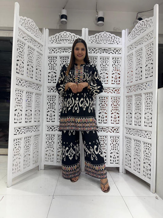 German Rayon Black 2pc Suit