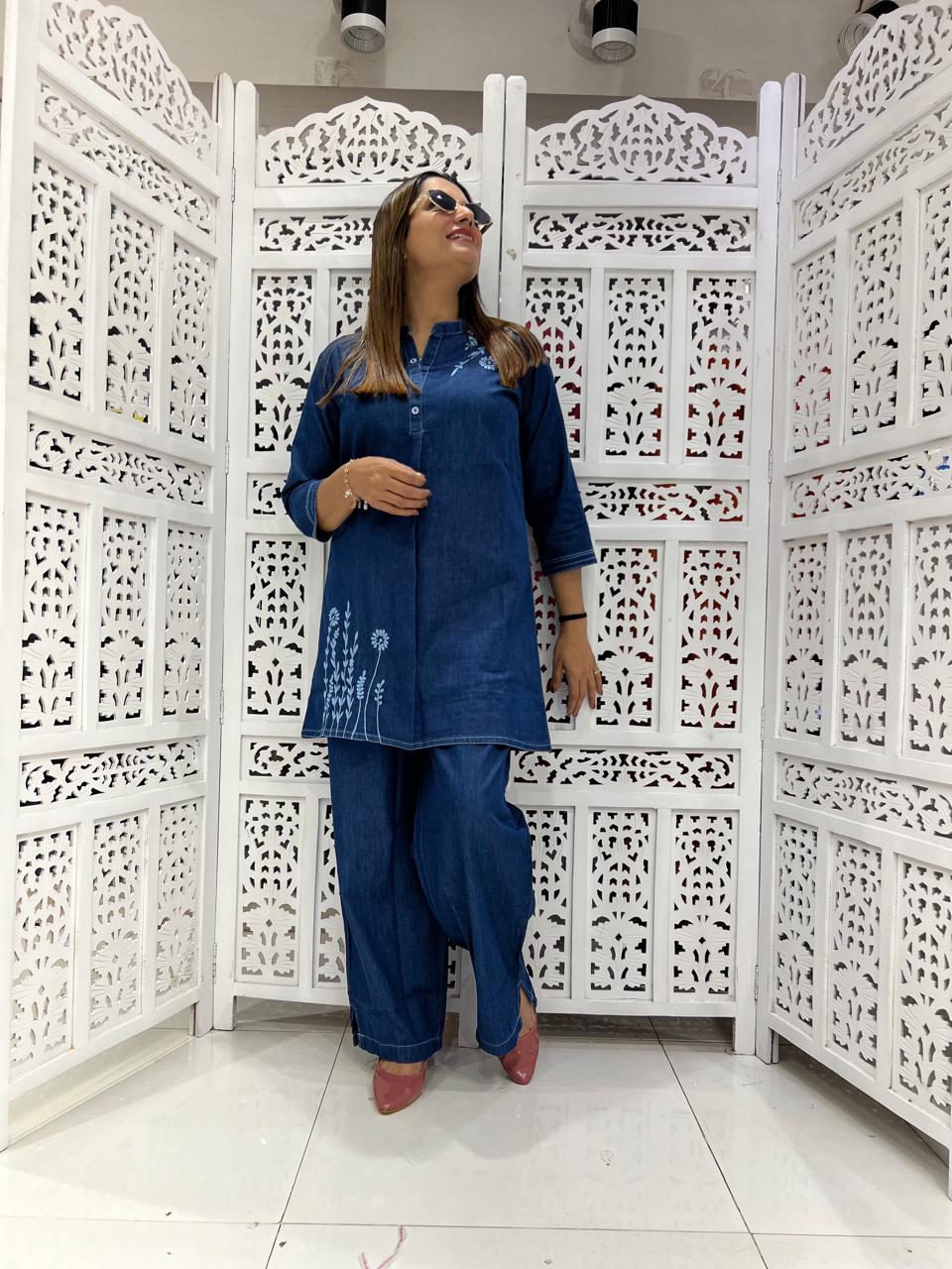 Denim Blue 2pc Suit
