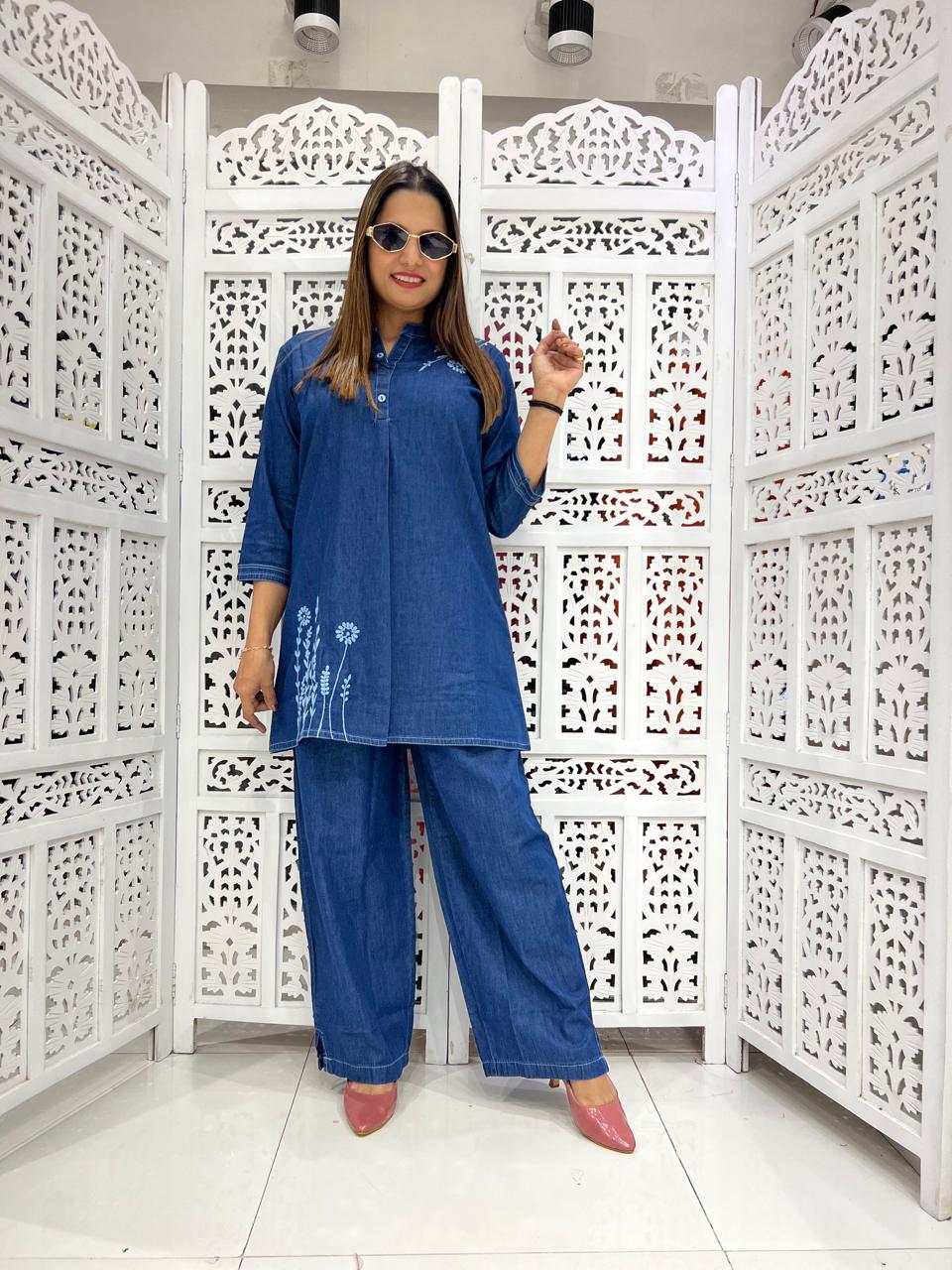 Denim Blue 2pc Suit