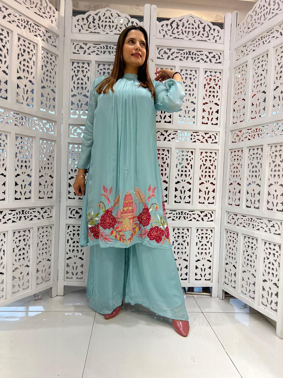Chinon Blue 2pc Suit