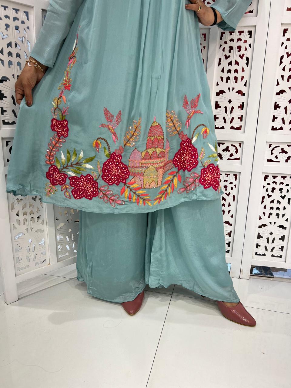 Chinon Blue 2pc Suit