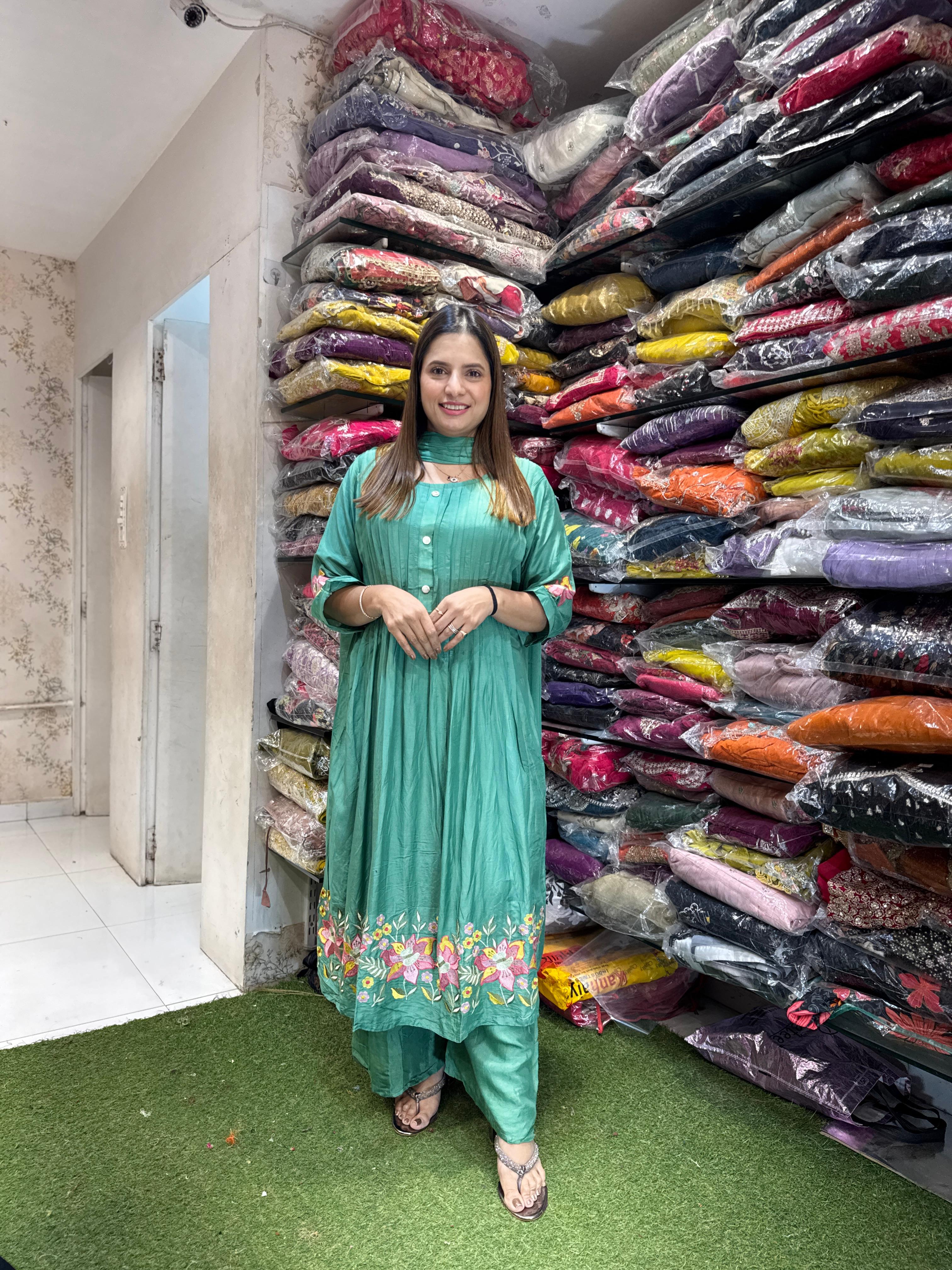 Monga Silk Green 3pc Set