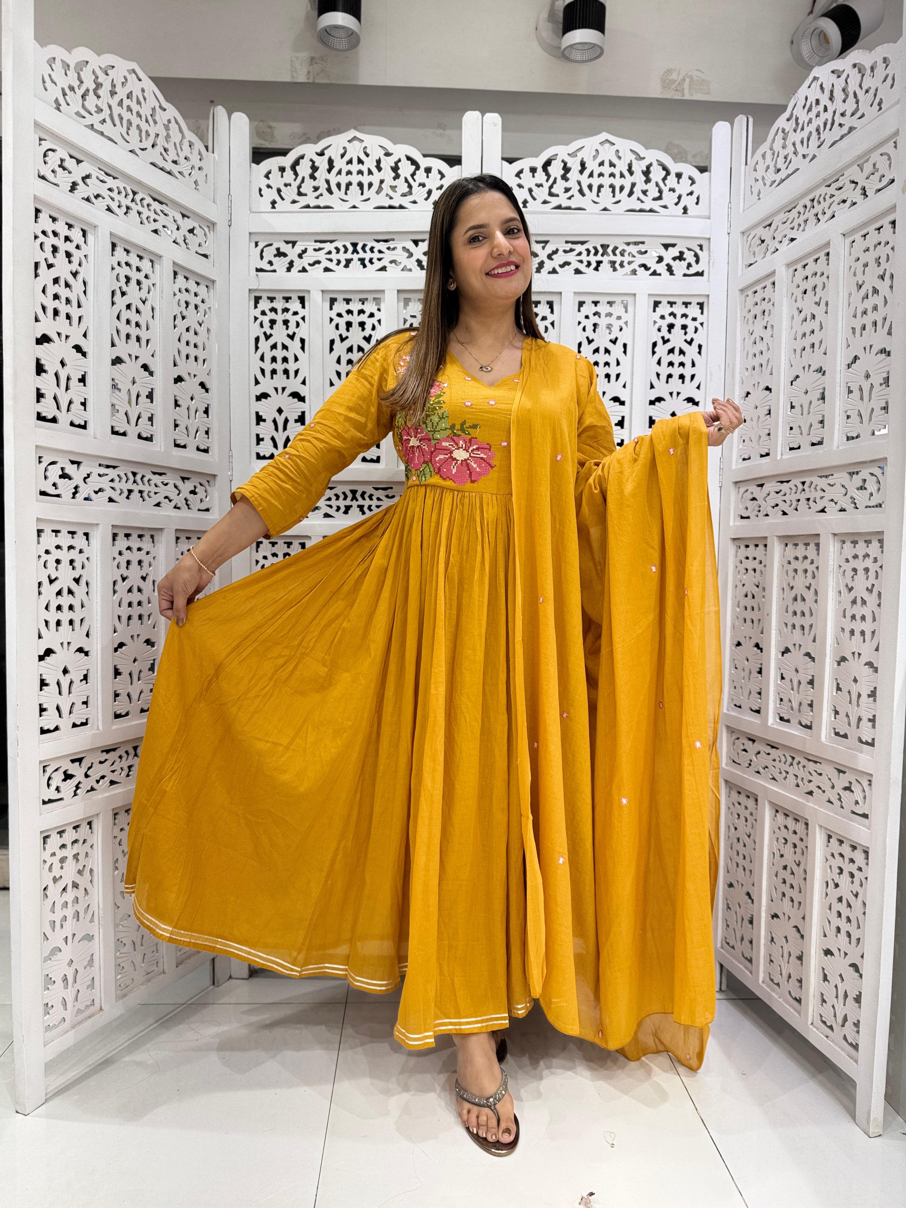 Mull Cotton Yellow 3pc Set
