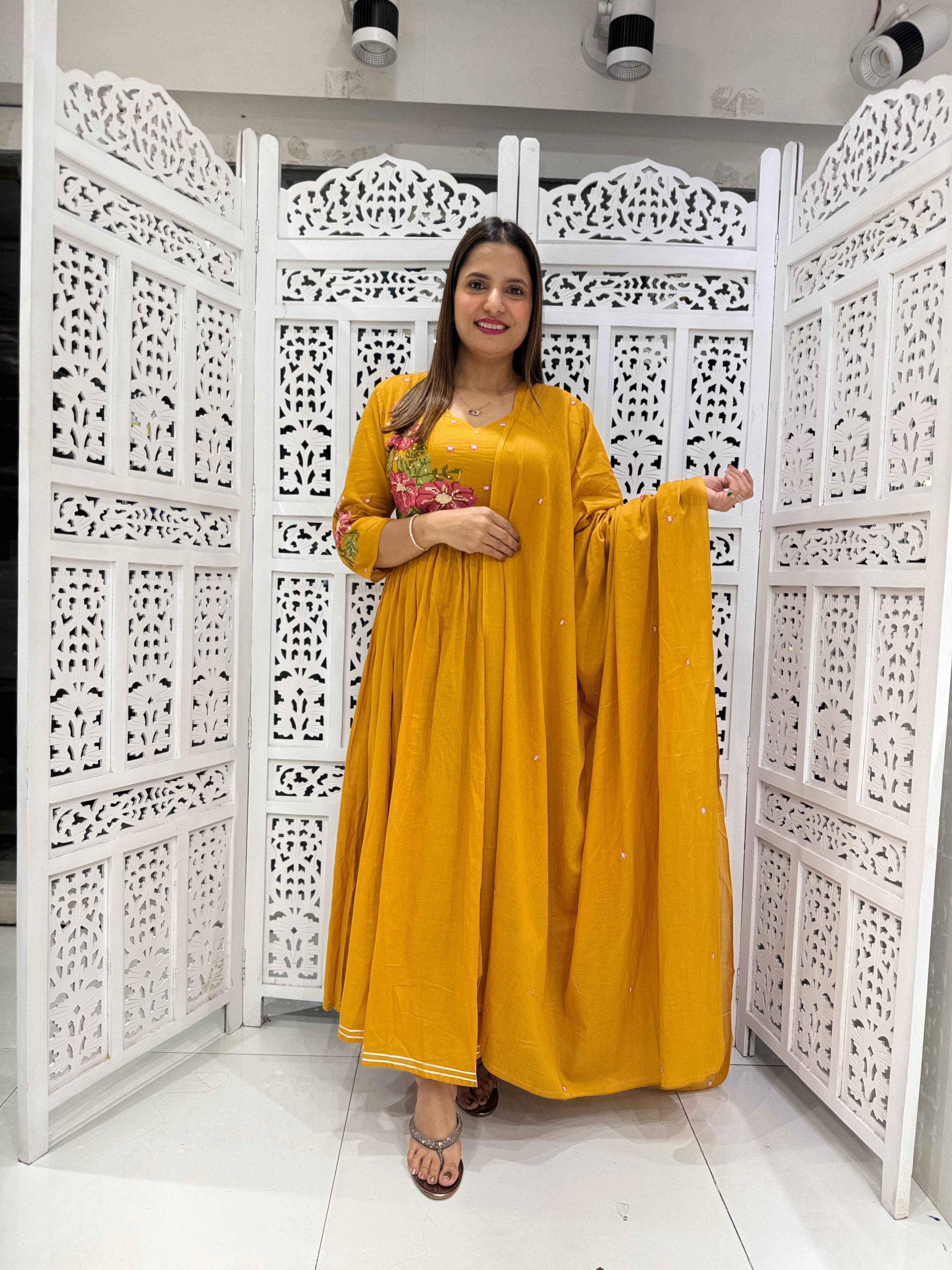 Mull Cotton Yellow 3pc Set
