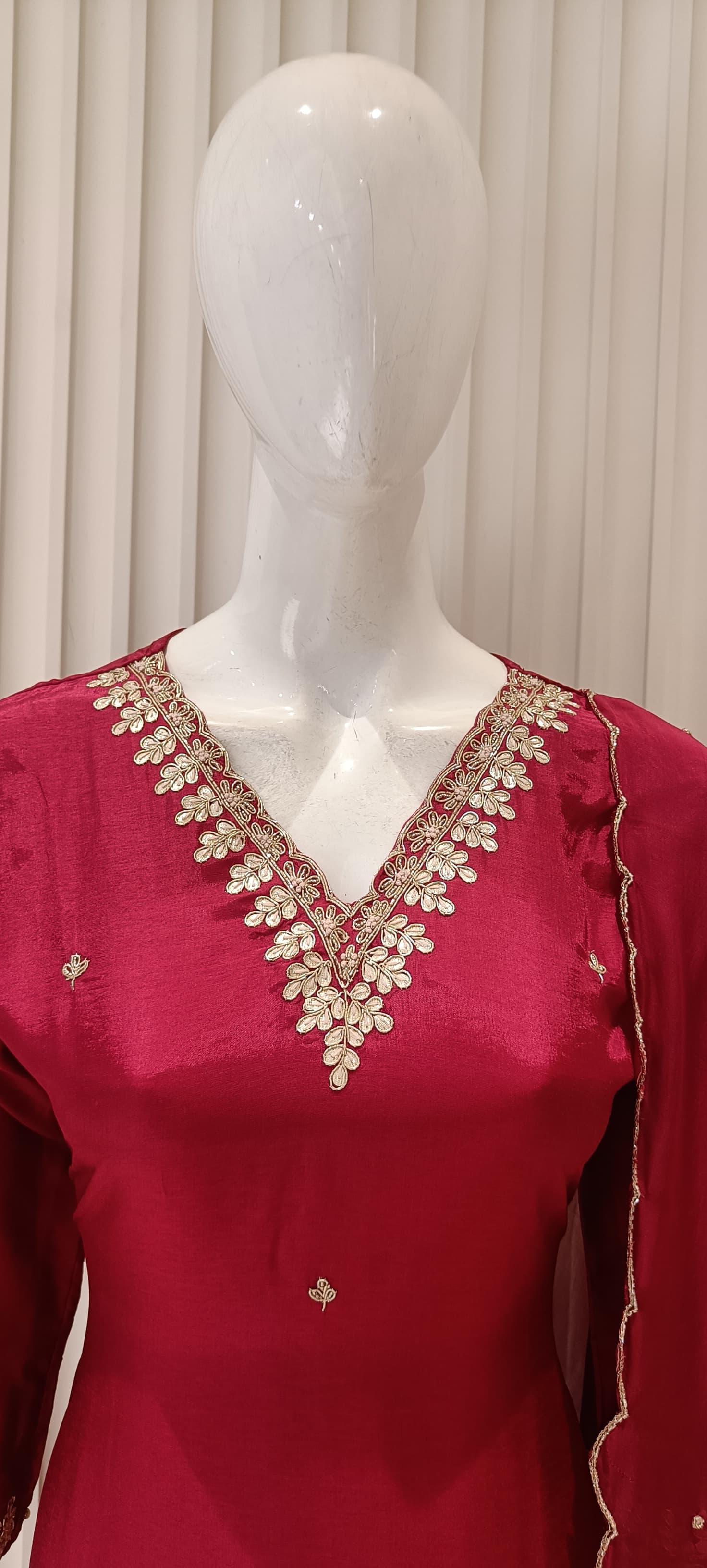 Pure HO Silk Maroon 3pc Set