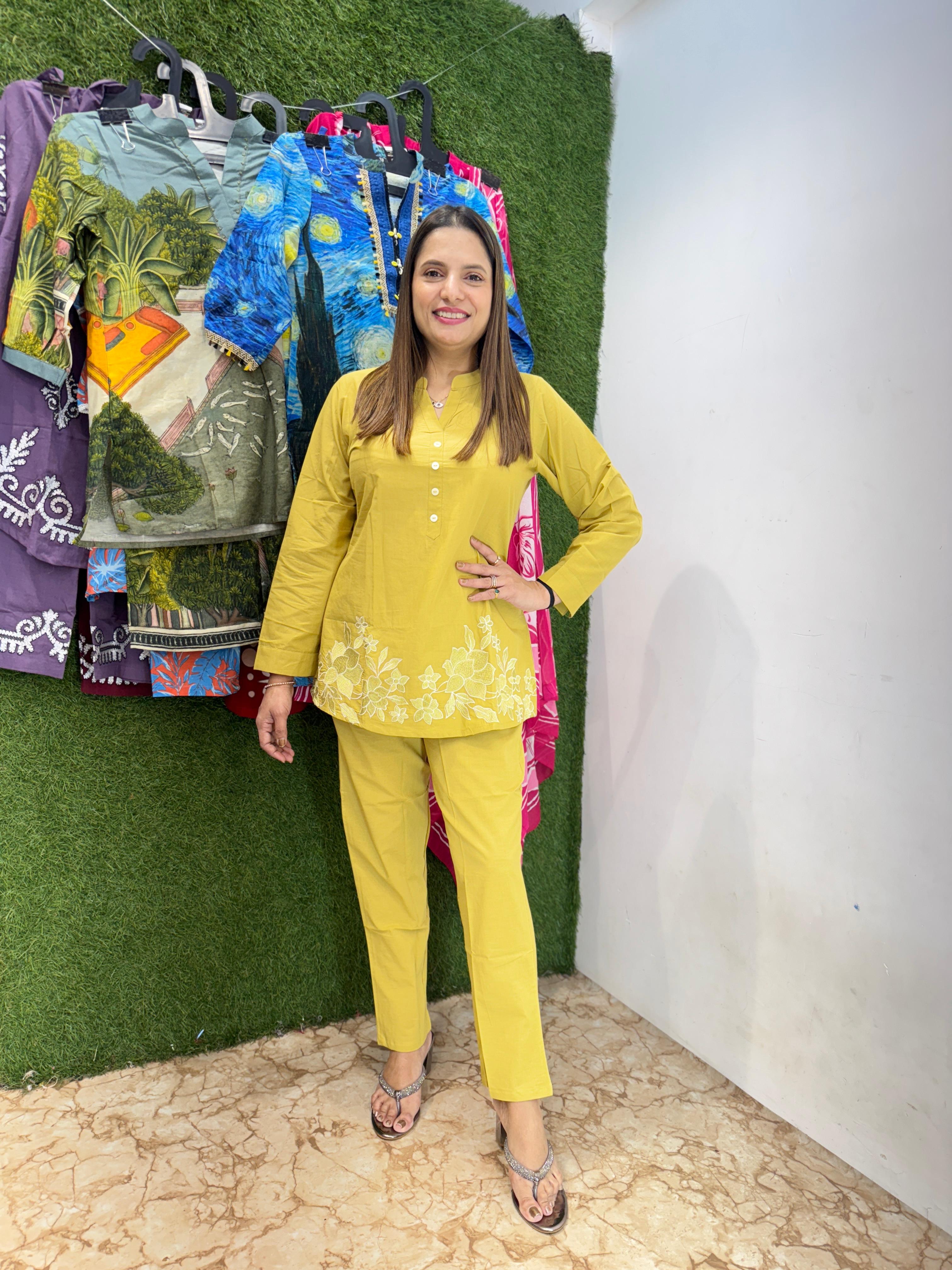 Cotton Yellow 2pc Set