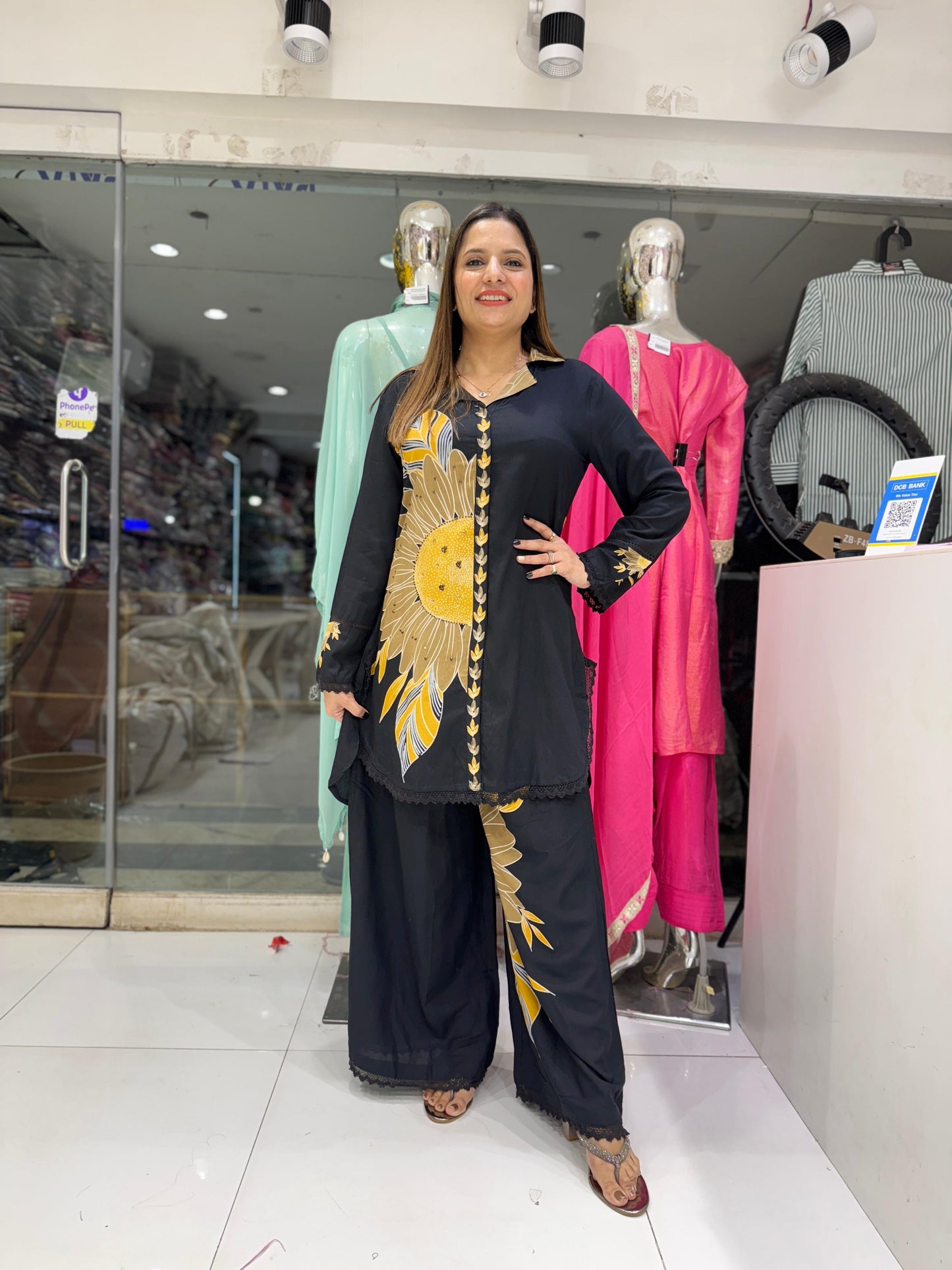 German Rayon Black 2pc Suit