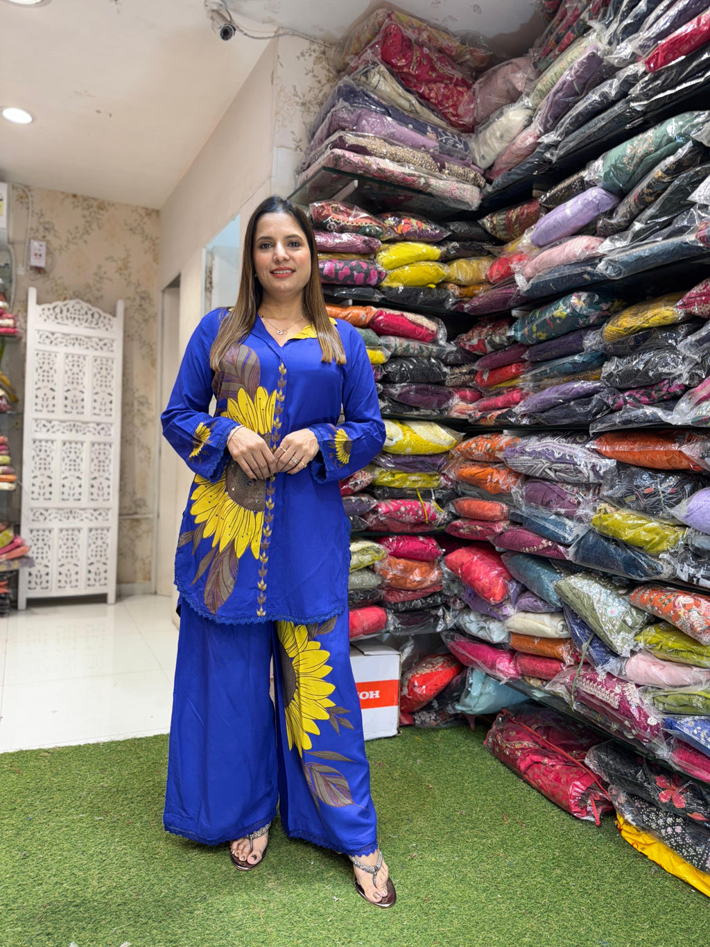 German Rayon Blue 2pc Suit