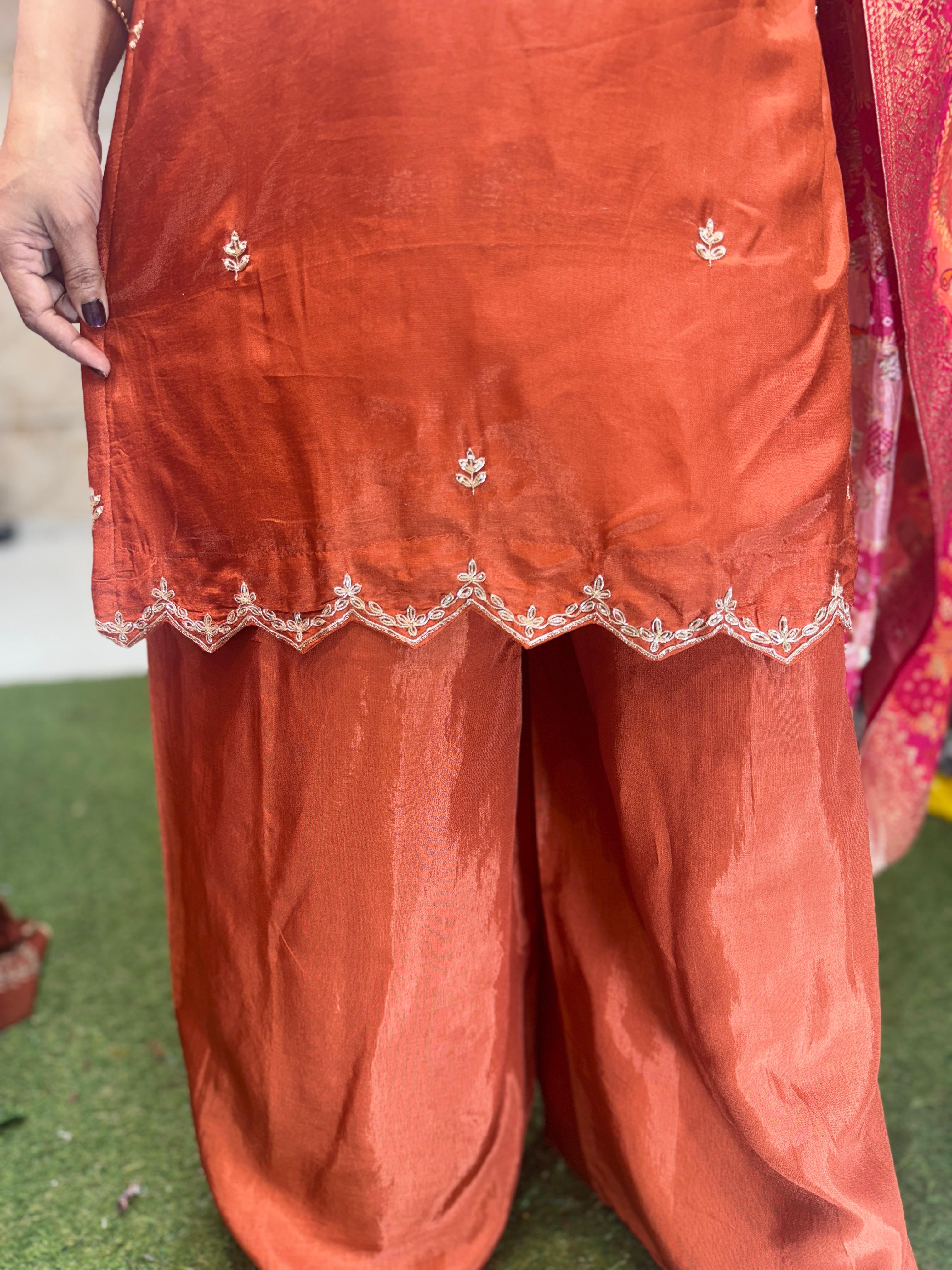Dola Silk Orange 3pc Set