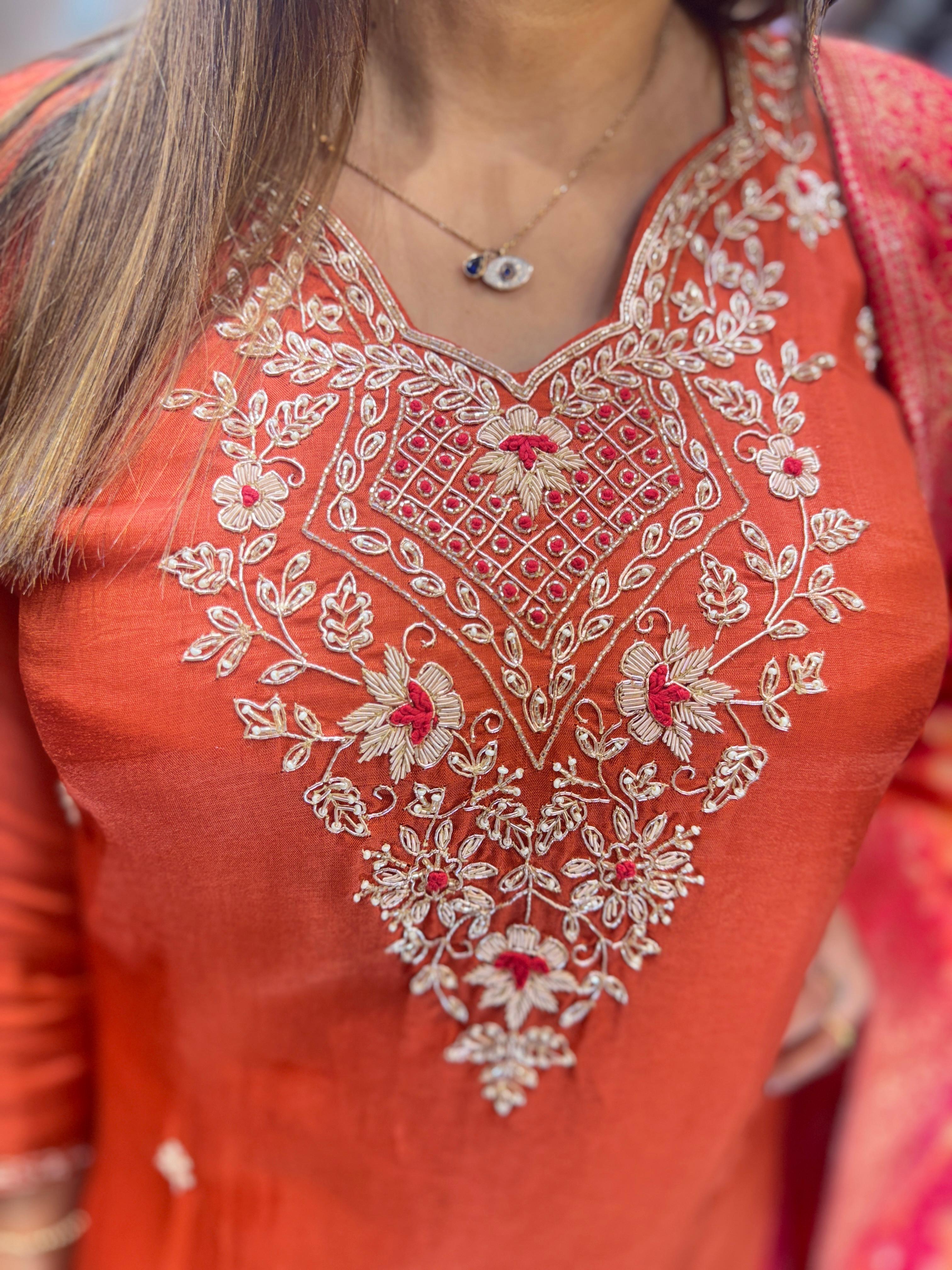 Dola Silk Orange 3pc Set