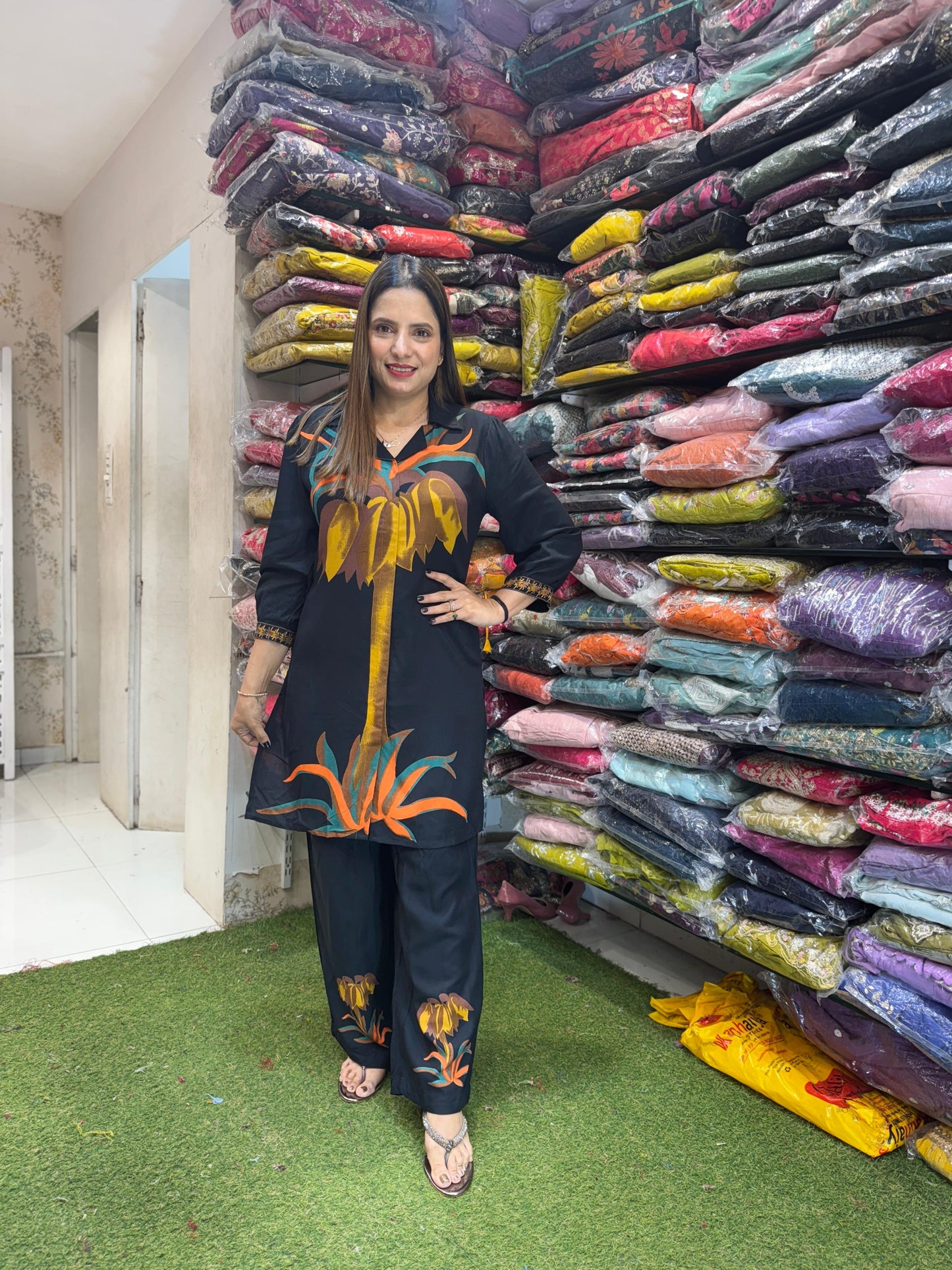 German Rayon Black 2pc Set