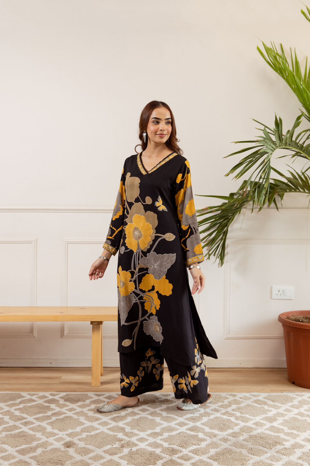 German Rayon Black 2pc Set