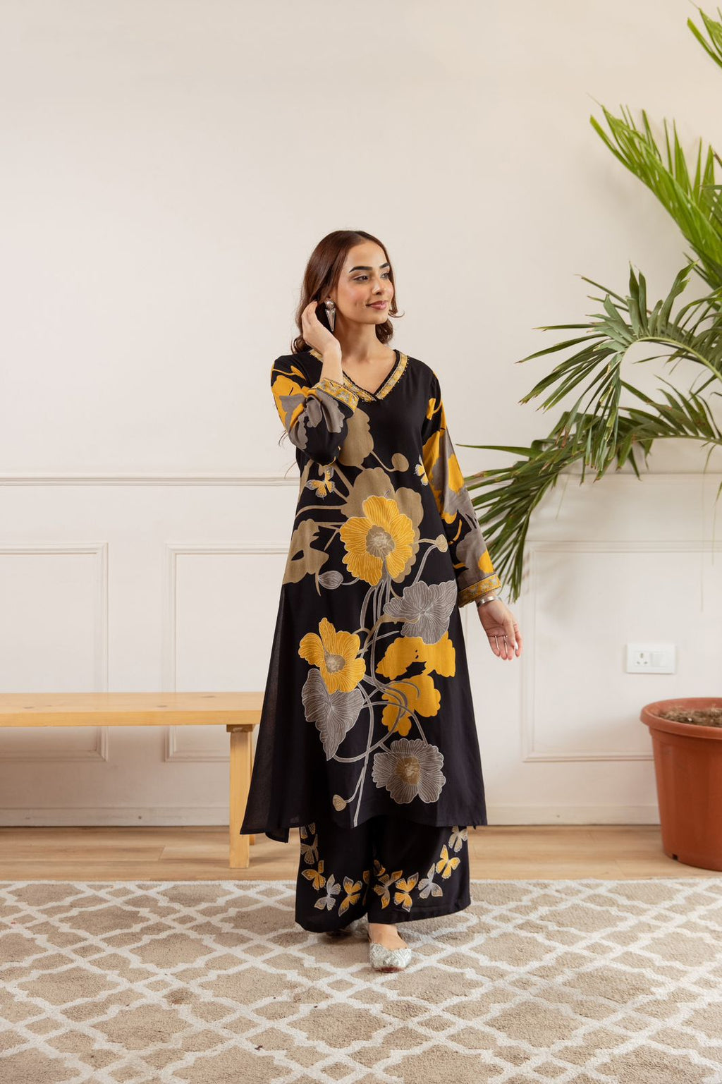 German Rayon Black 2pc Set