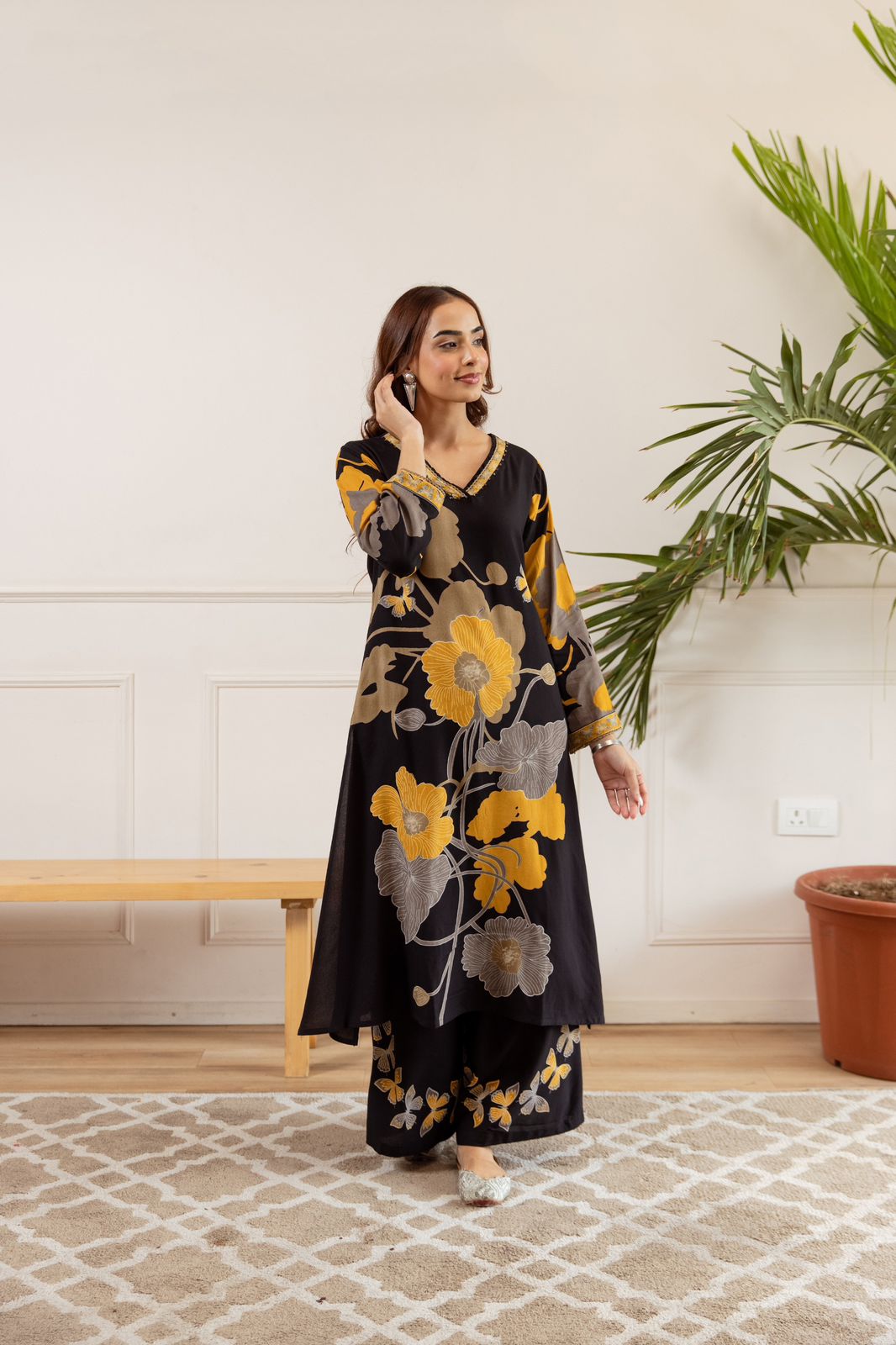 German Rayon Black 2pc Set