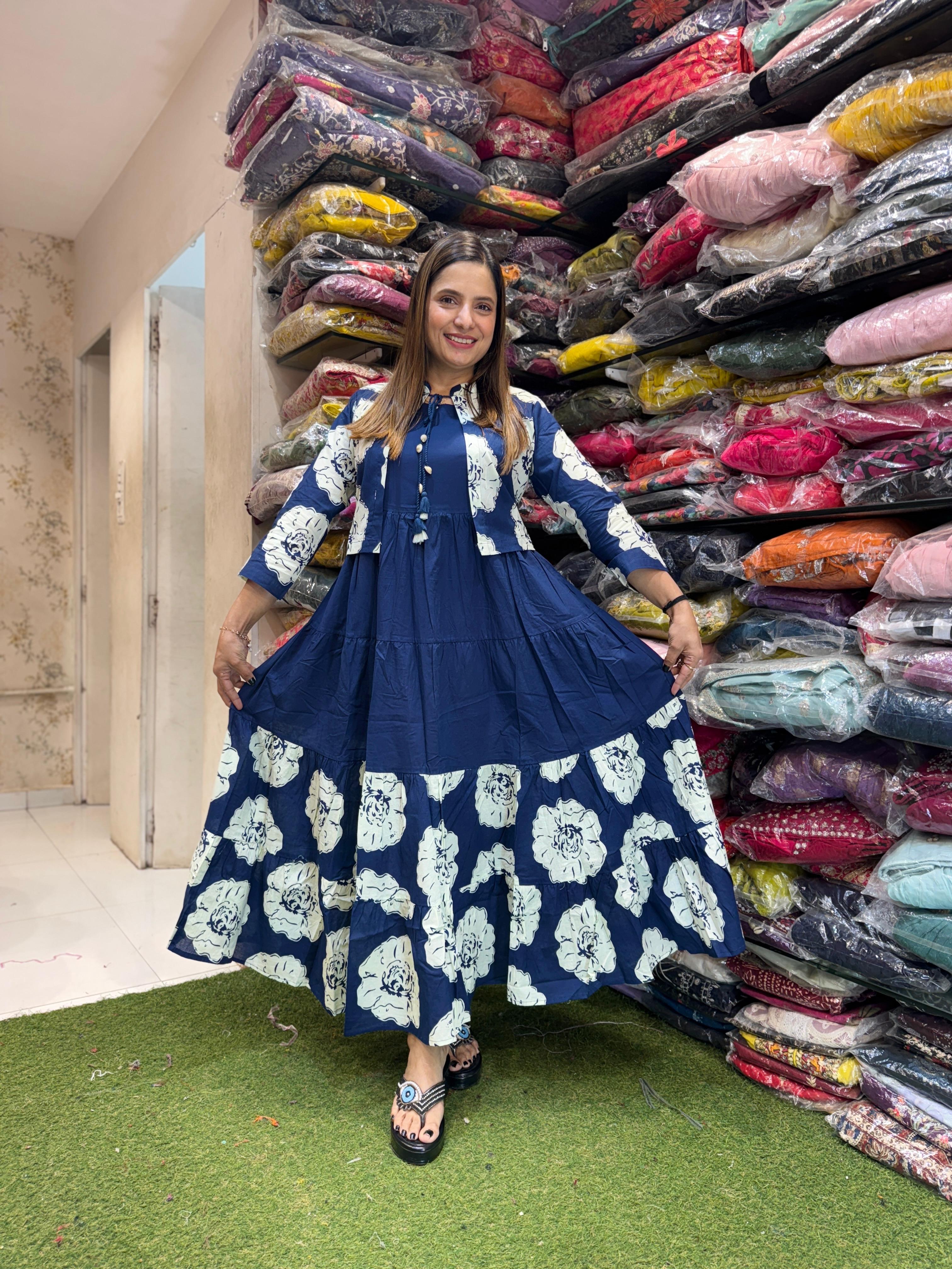 Cotton Blue Midi