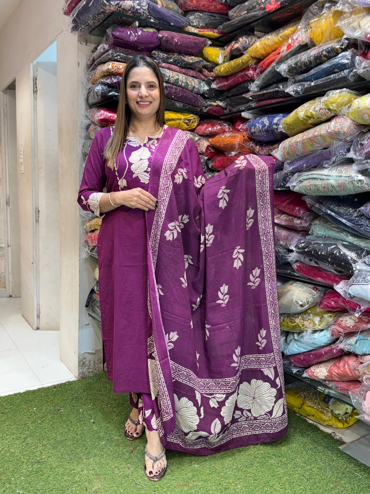 Cotton Purple 3pc Set