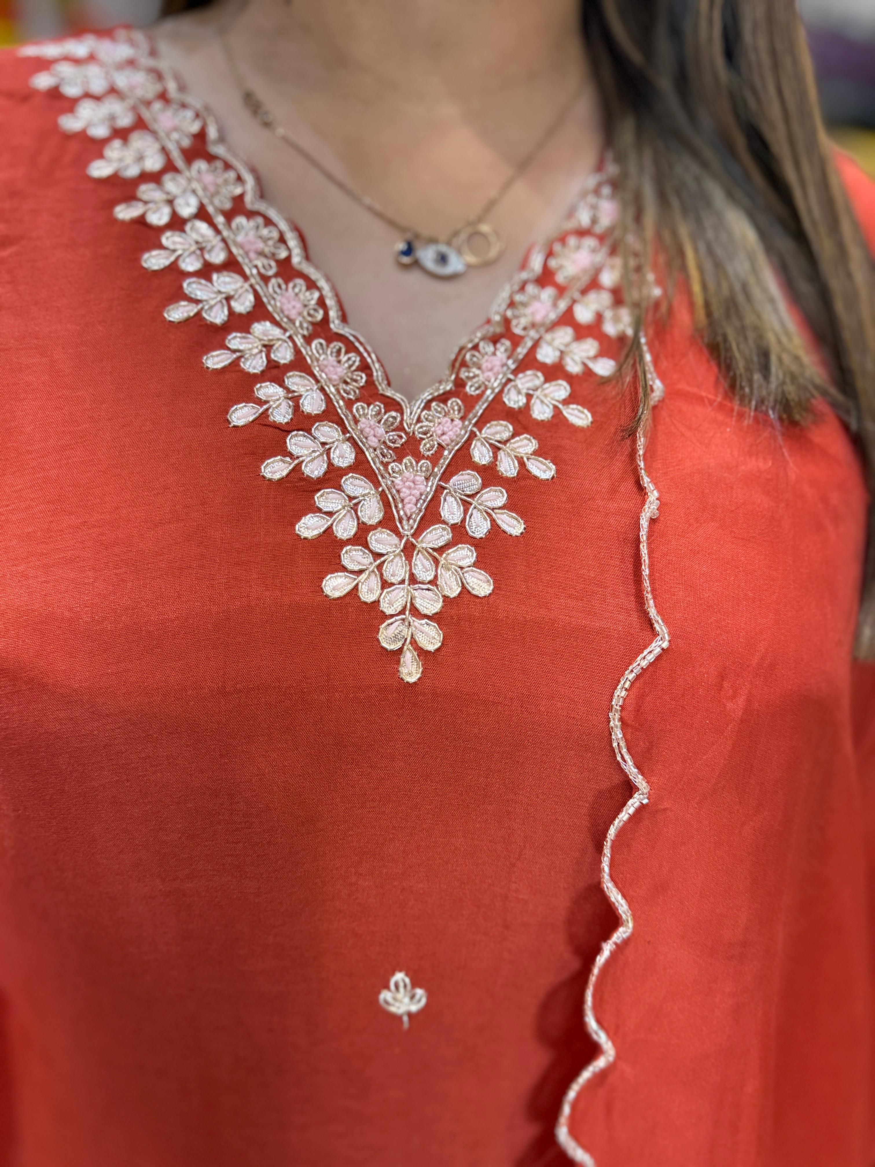 Dola Silk Orange 3pc Set