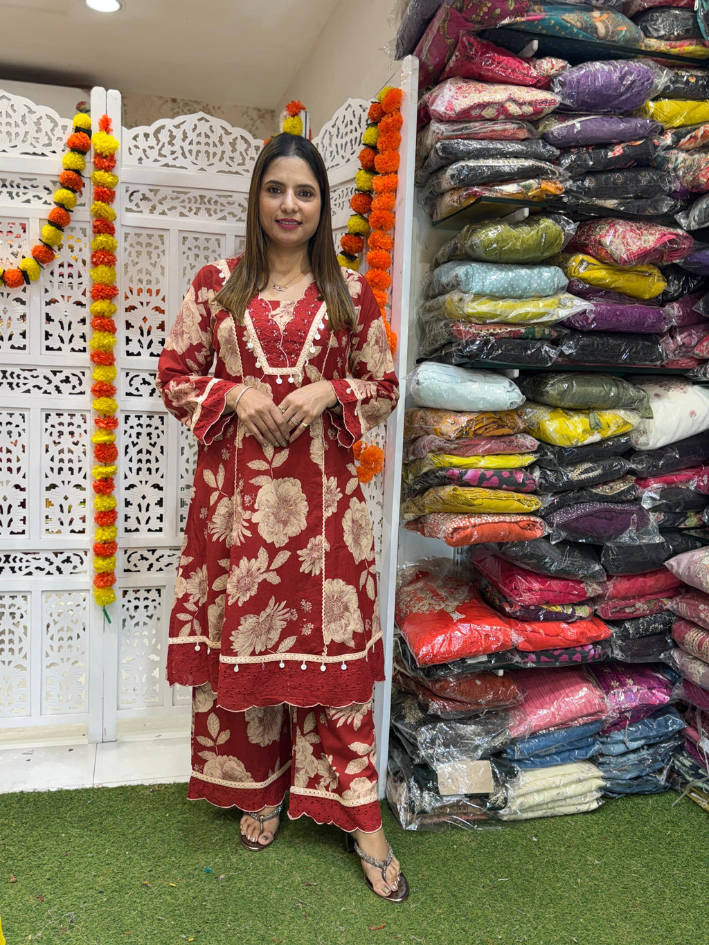 Cotton Red 2pc Set
