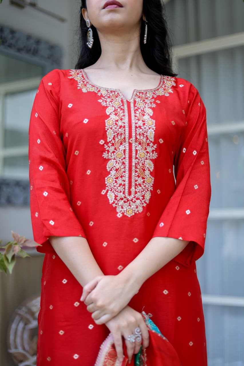 Russian Silk Red 3pc Set