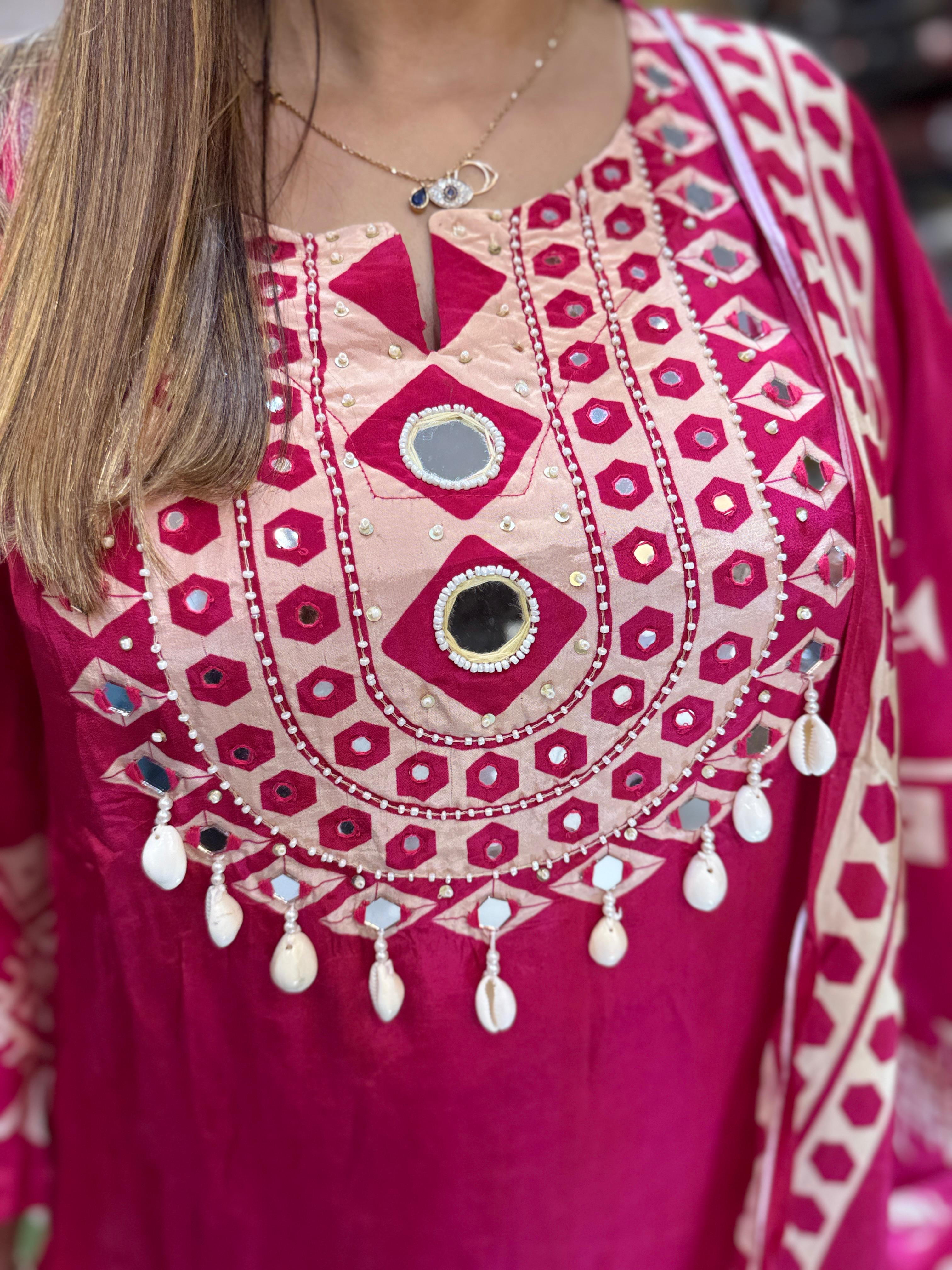 Pure Crep Rani Pink 3pc Set
