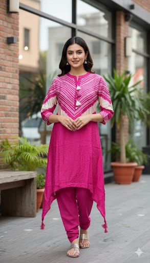 Satin Gaji Pink 2pc Set