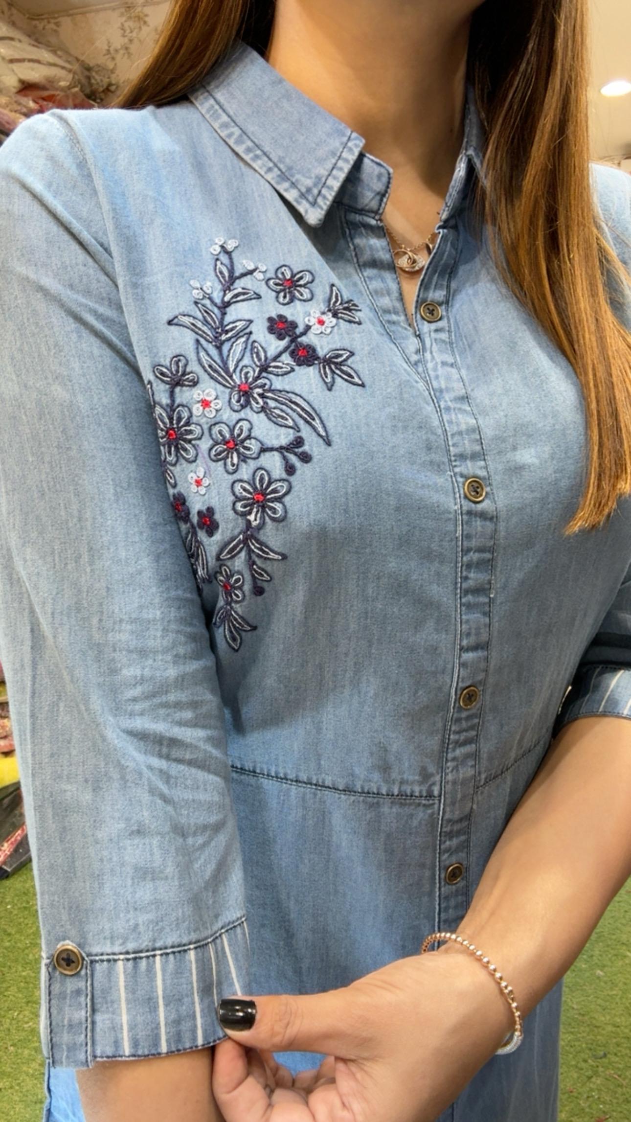 Denim Light Blue Midi