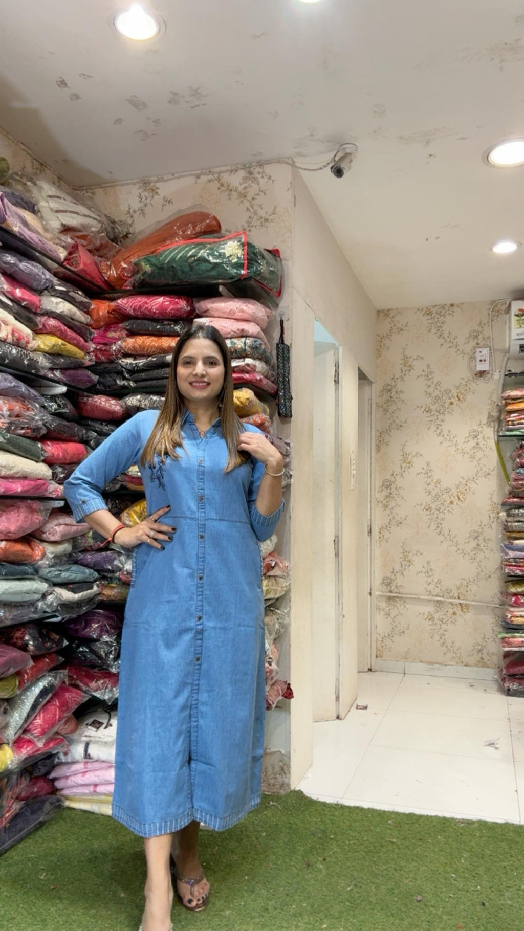 Denim Light Blue Midi