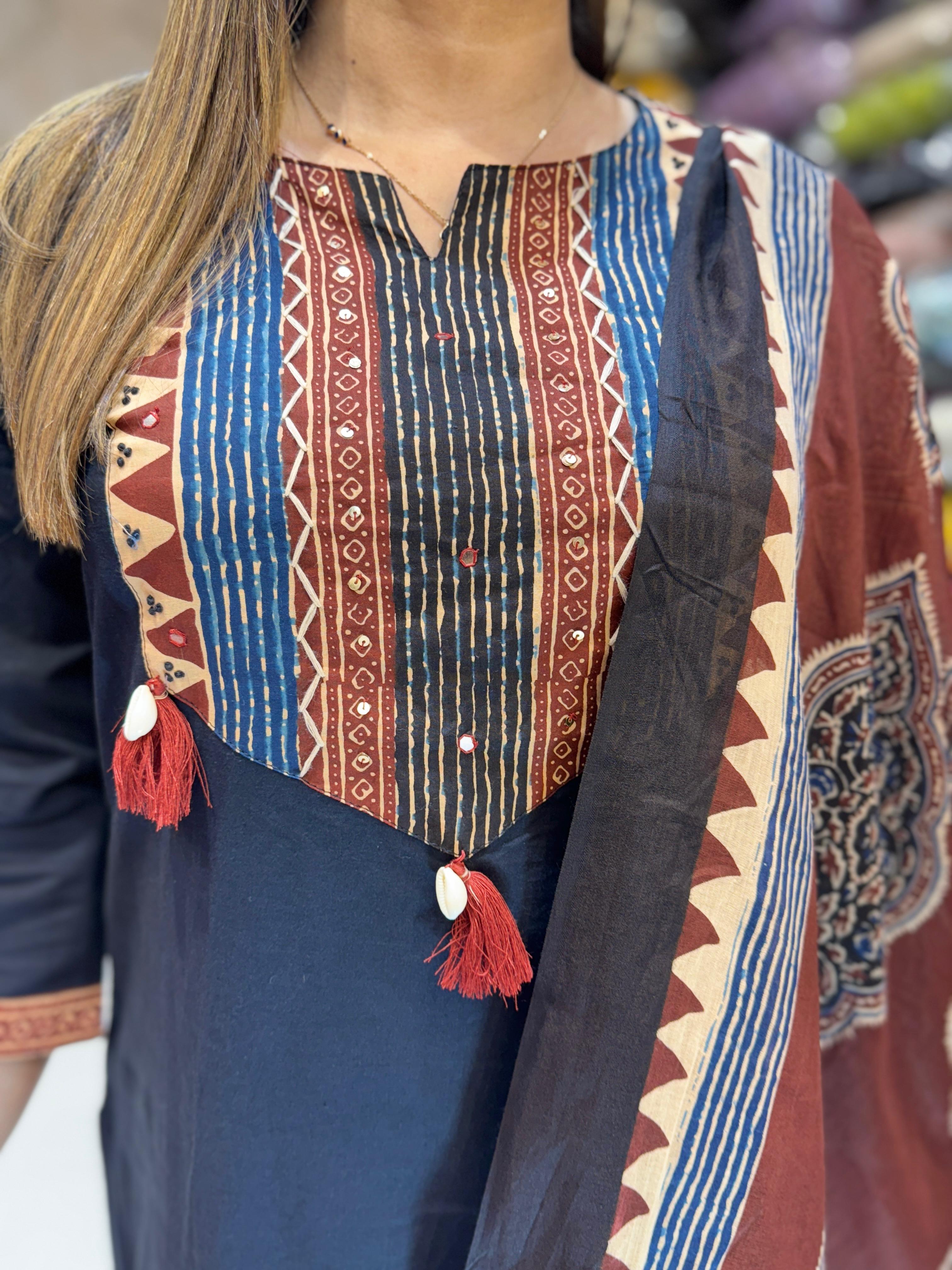 Cotton Black 3pc Set