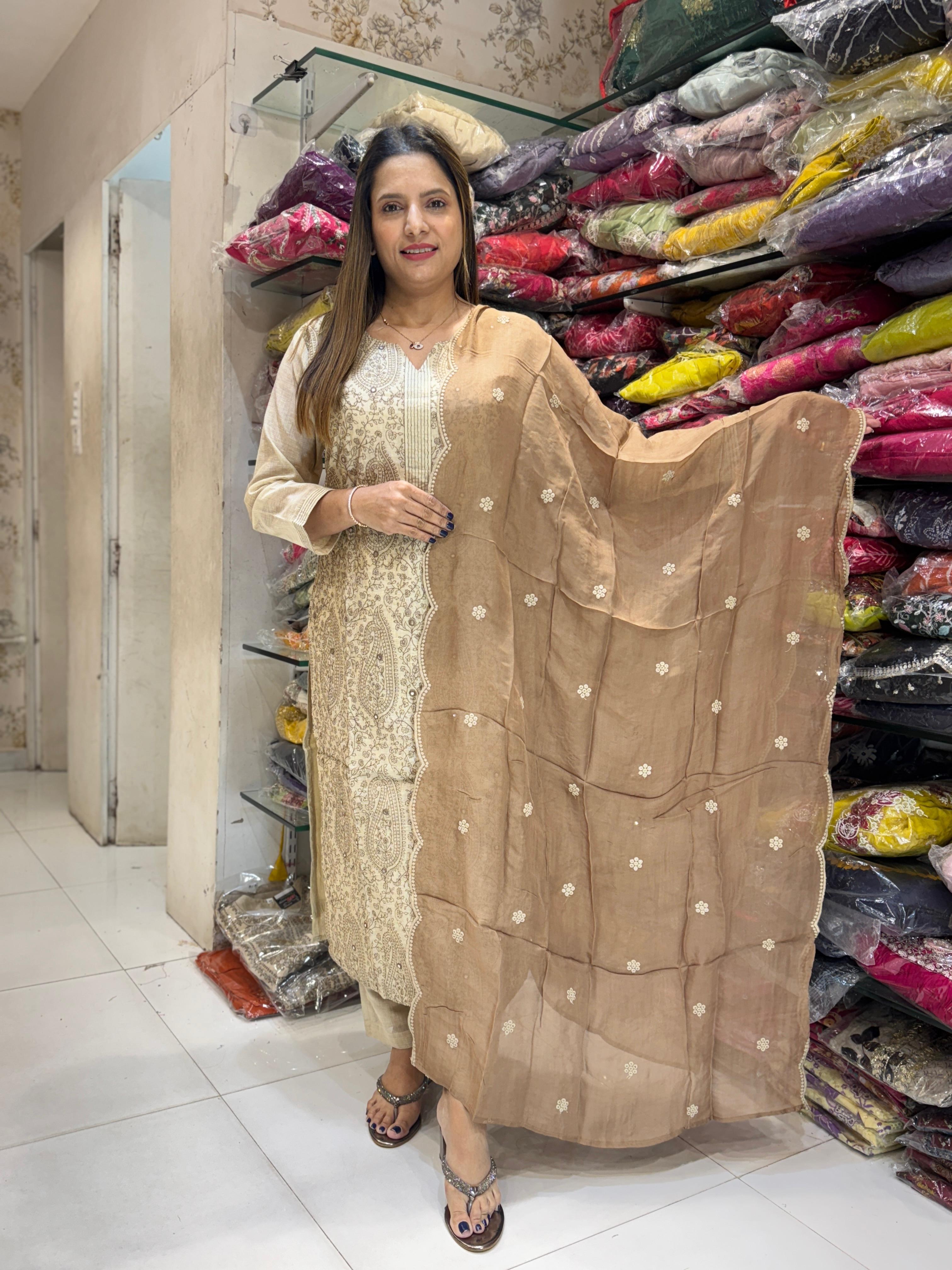 Pure Linen Silk 3pc Suit