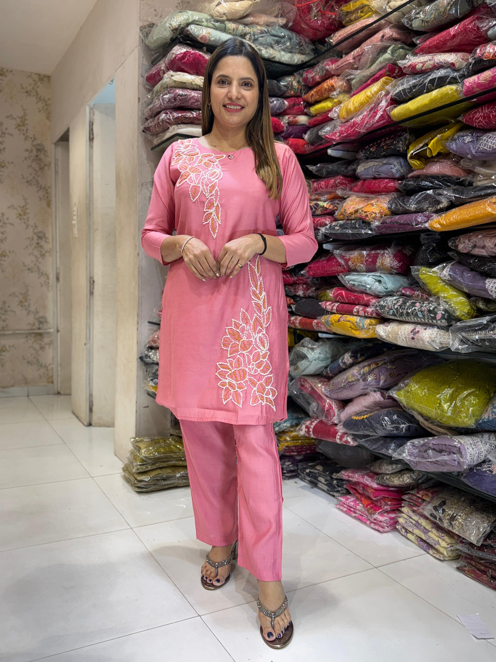 Cotton Silk Rose Pink 2pc Set