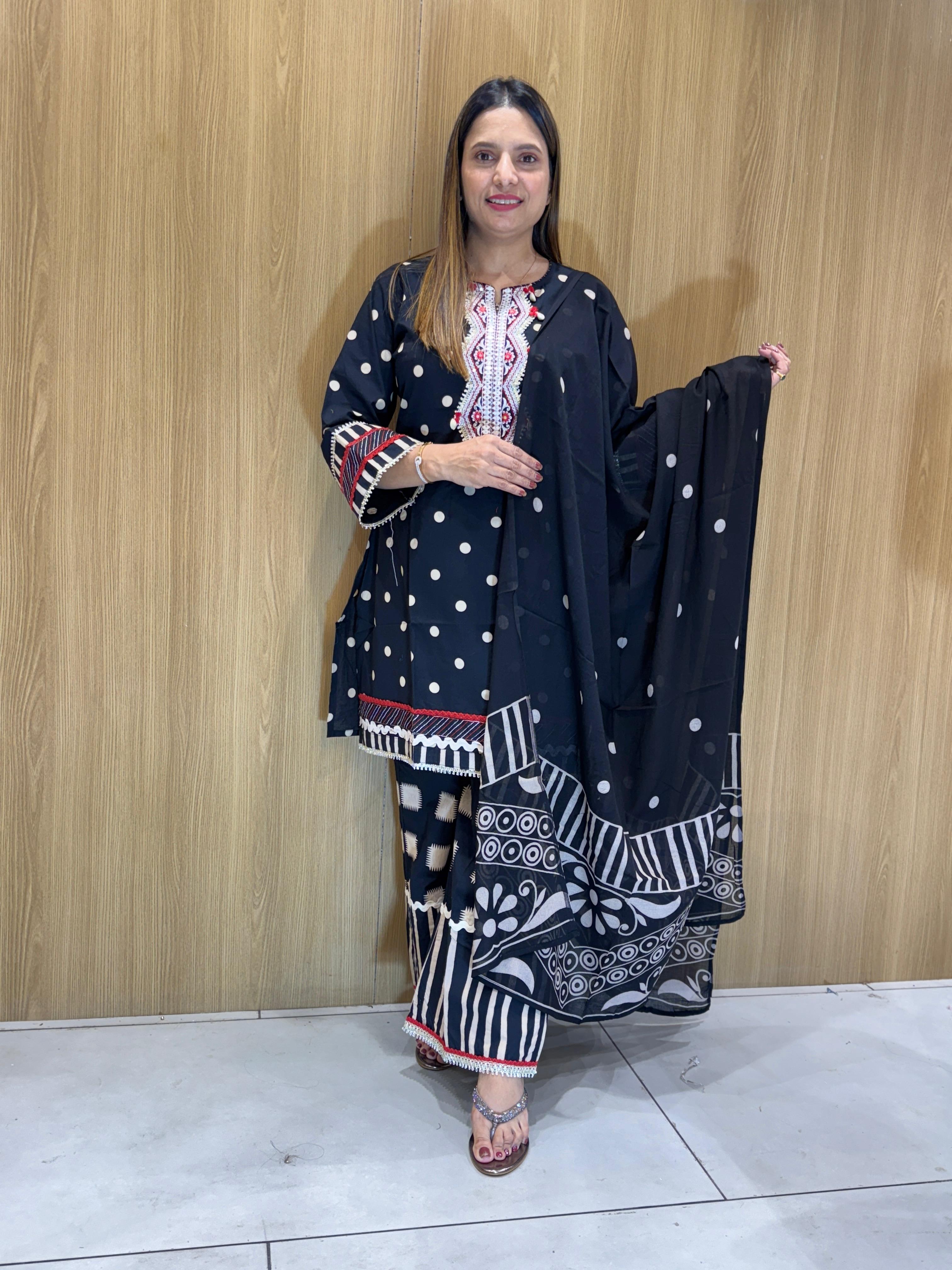 Cotton Black 3pc Set