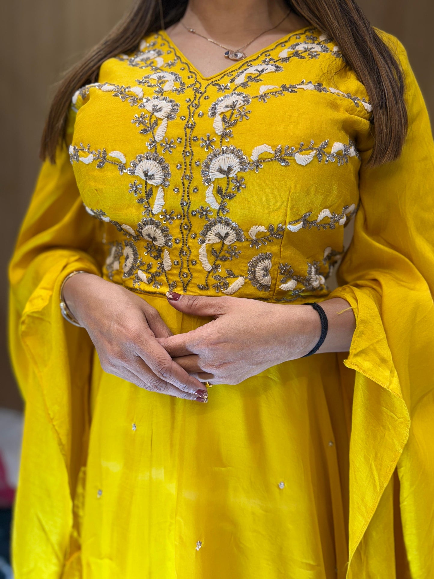 Dola Silk Yellow Gown