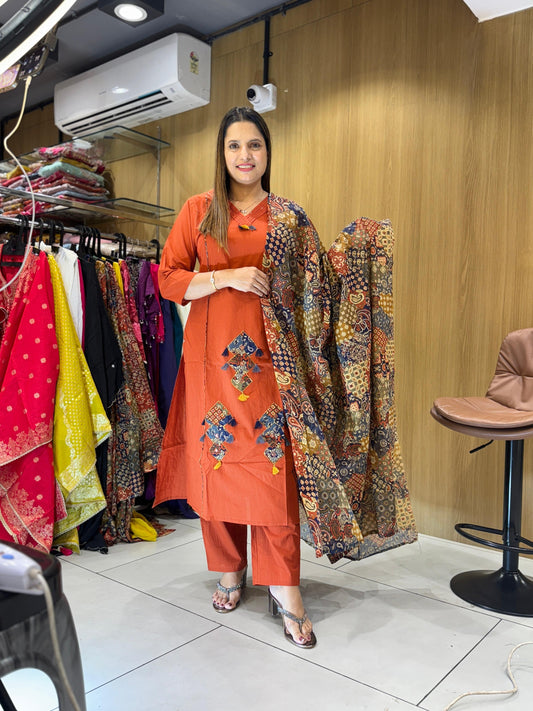 Cotton Orange 3pc Set