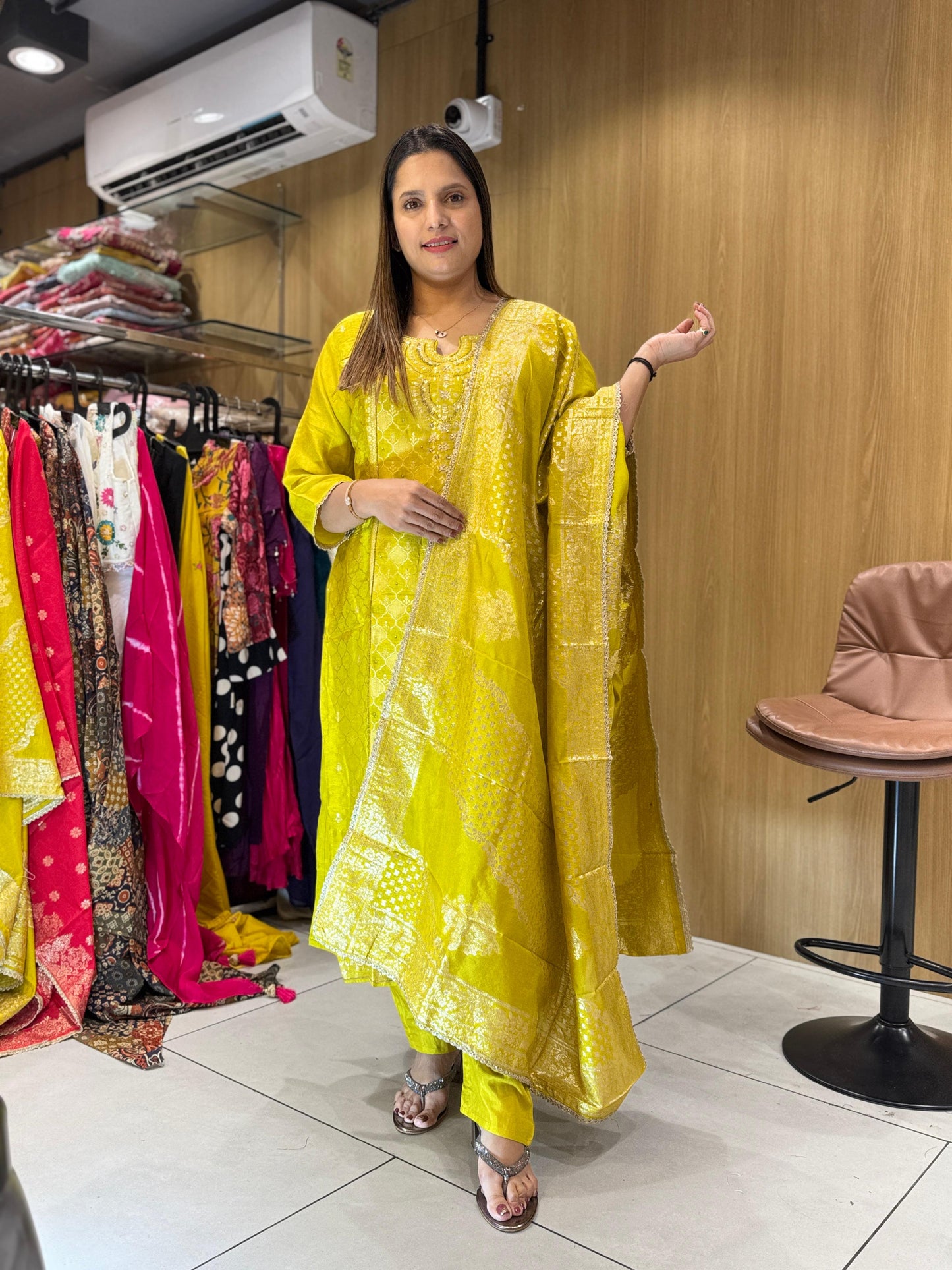 Dola Silk Yellow 3pc Set