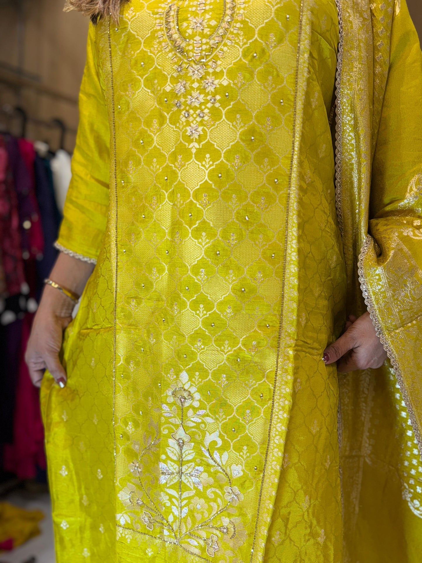 Dola Silk Yellow 3pc Set