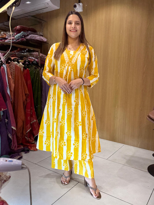 Cotton Yellow 2pc Set