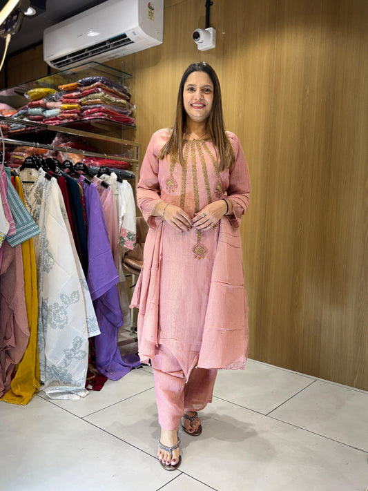 Crush Tissue Rose Gold Pink 3pc Set