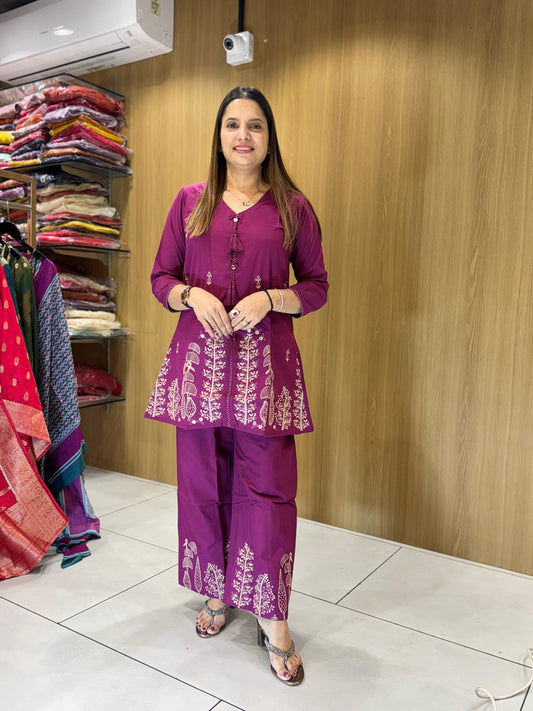 Cotton Mazenta 2pc Set