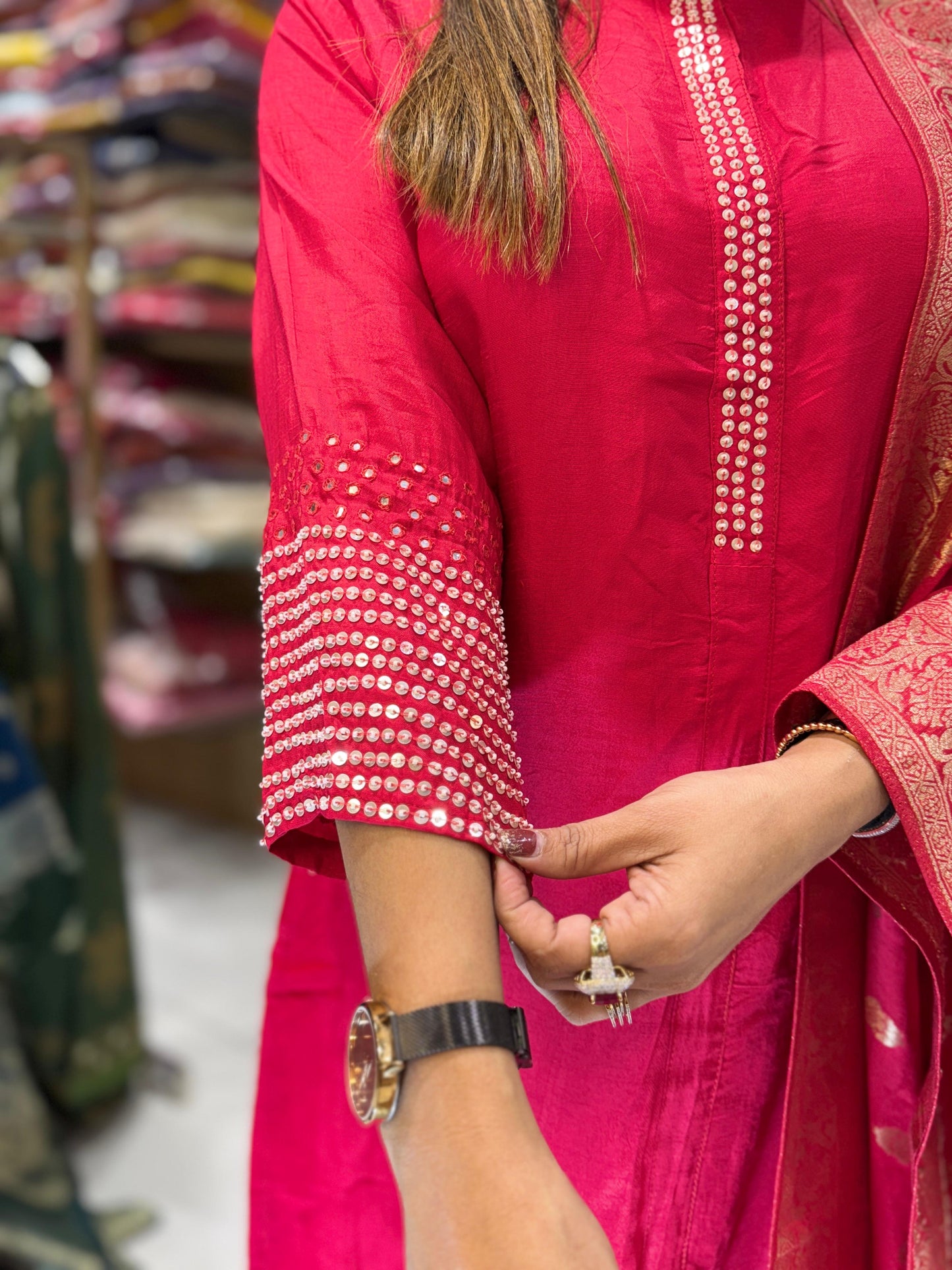 Dola Silk Red 3pc Set