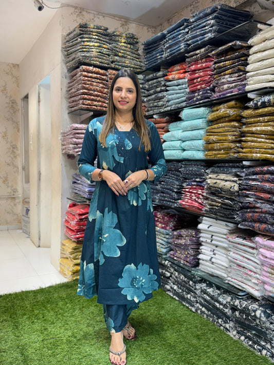 Cotton Ocean Green 2pc Set