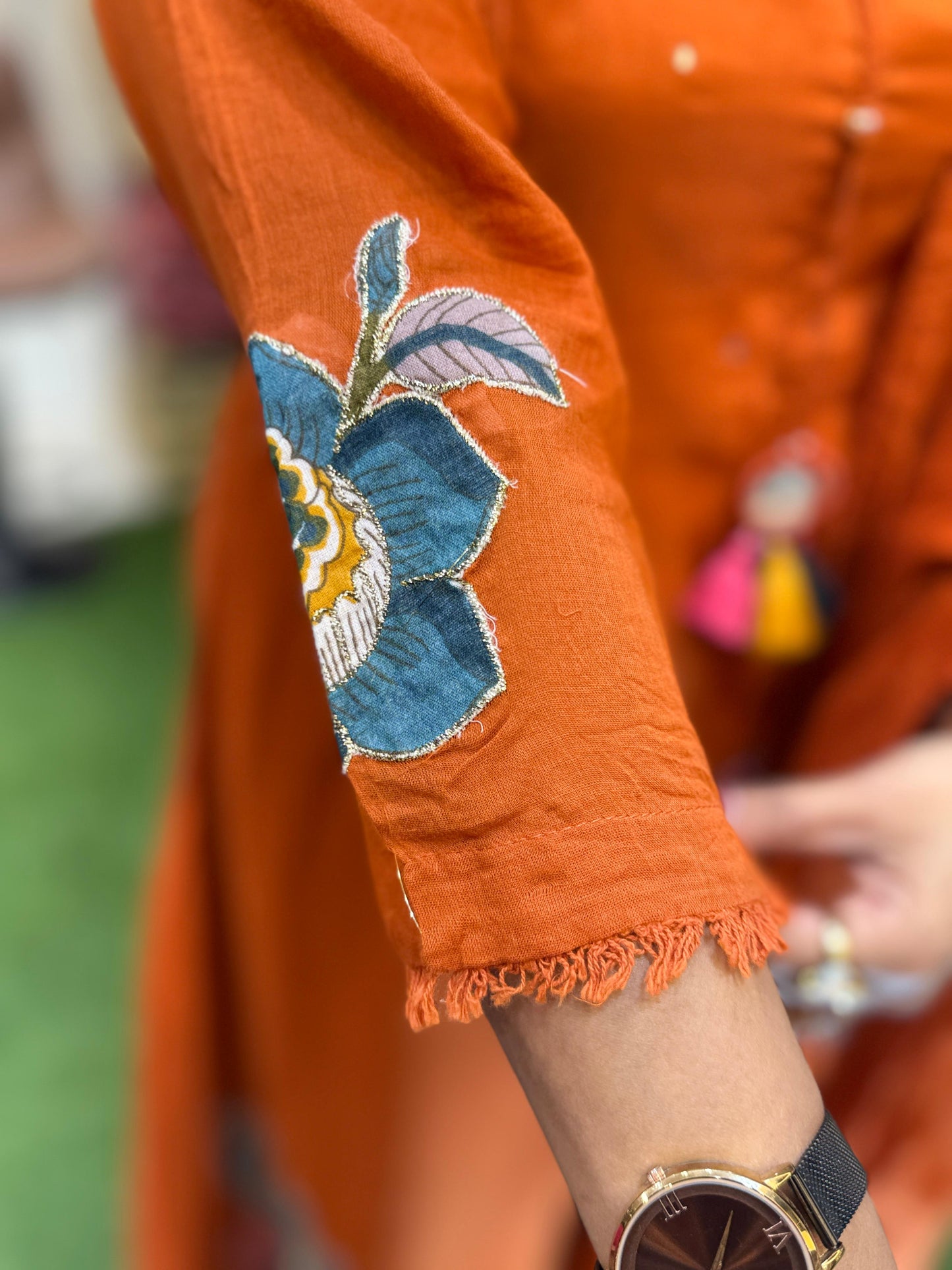 Mull Cotton Orange 3pc Set