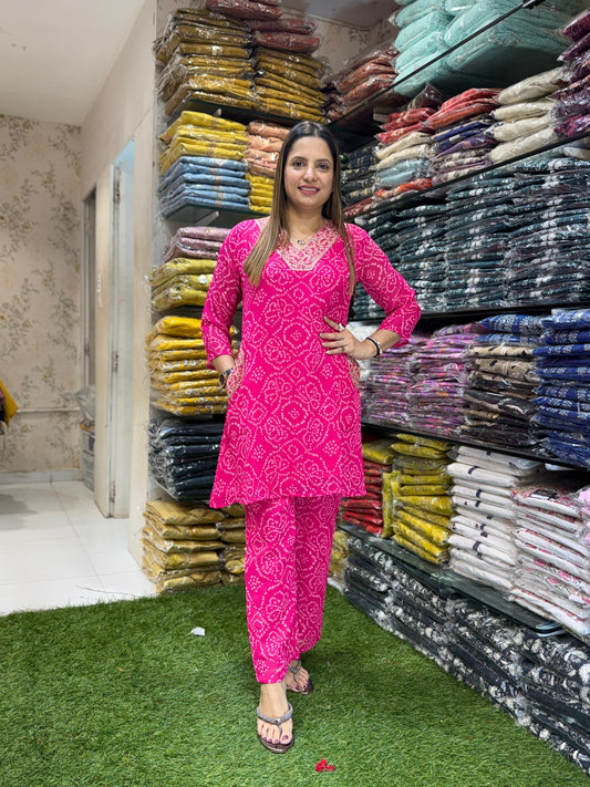 Georgette Pink 2pc Set