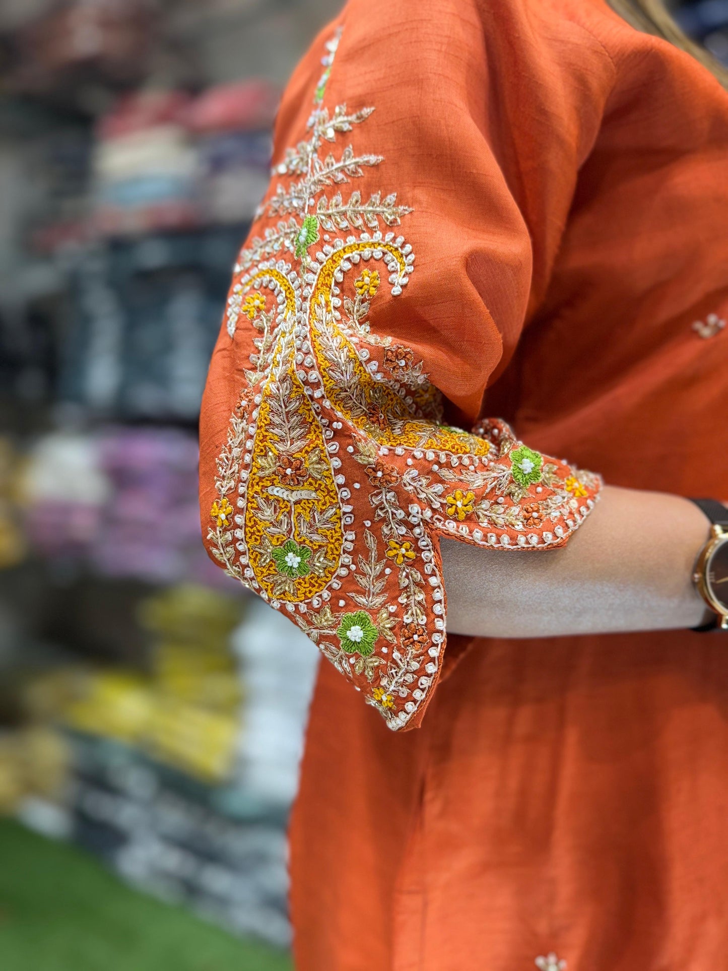 Dola Silk Orange 3pc Set