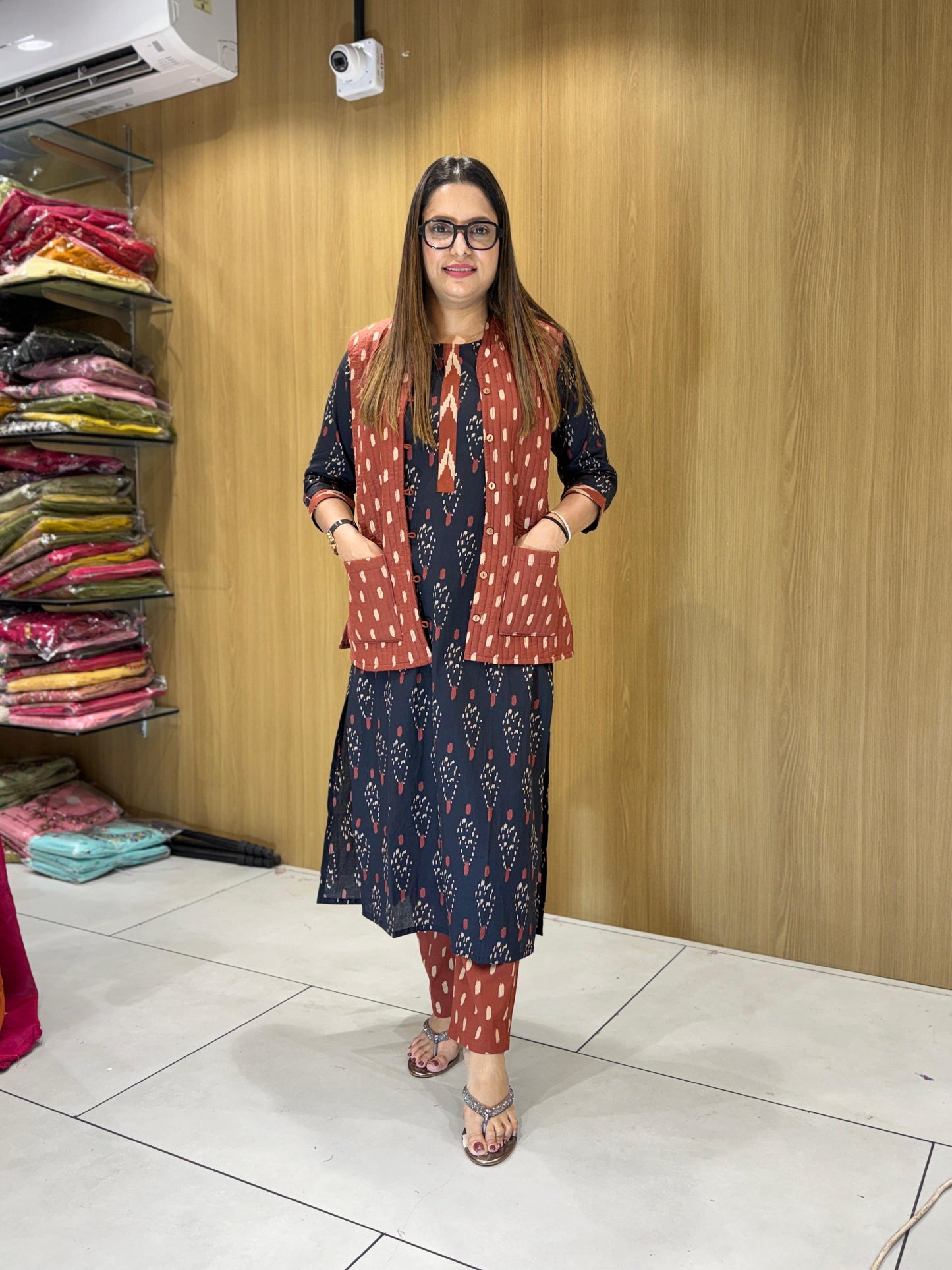 Jaipuri Cotton Black 3pc Set