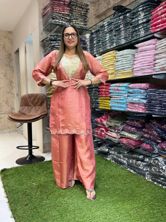 Simmer Tissue Peach Pink 2pc Set