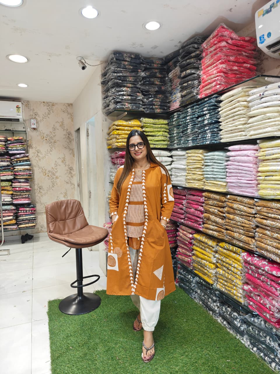 Cotton Light Rust Orange 3pc Set