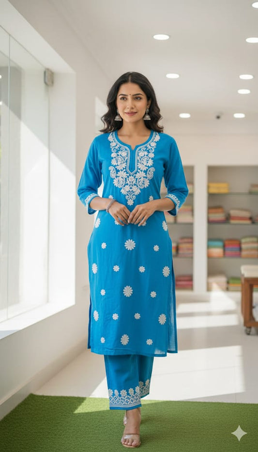 Sluv Cotton Firozi 2pc Set