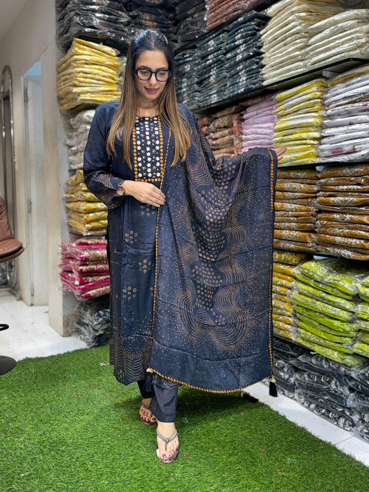 Muslin Black 3pc Set