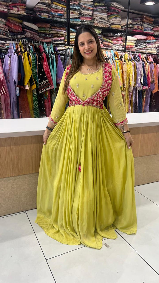 Chinon Lemon Yellow Gown