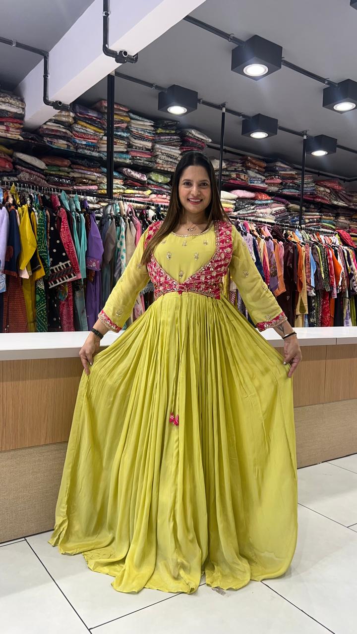 Chinon Lemon Yellow Gown